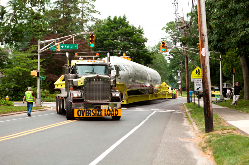 Truck with dangerous chemicals load